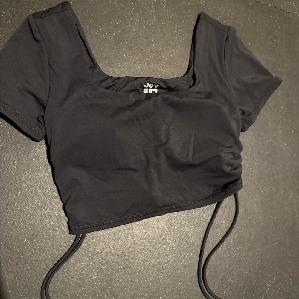 JoyLab Black Fitted Crop Bodysuit